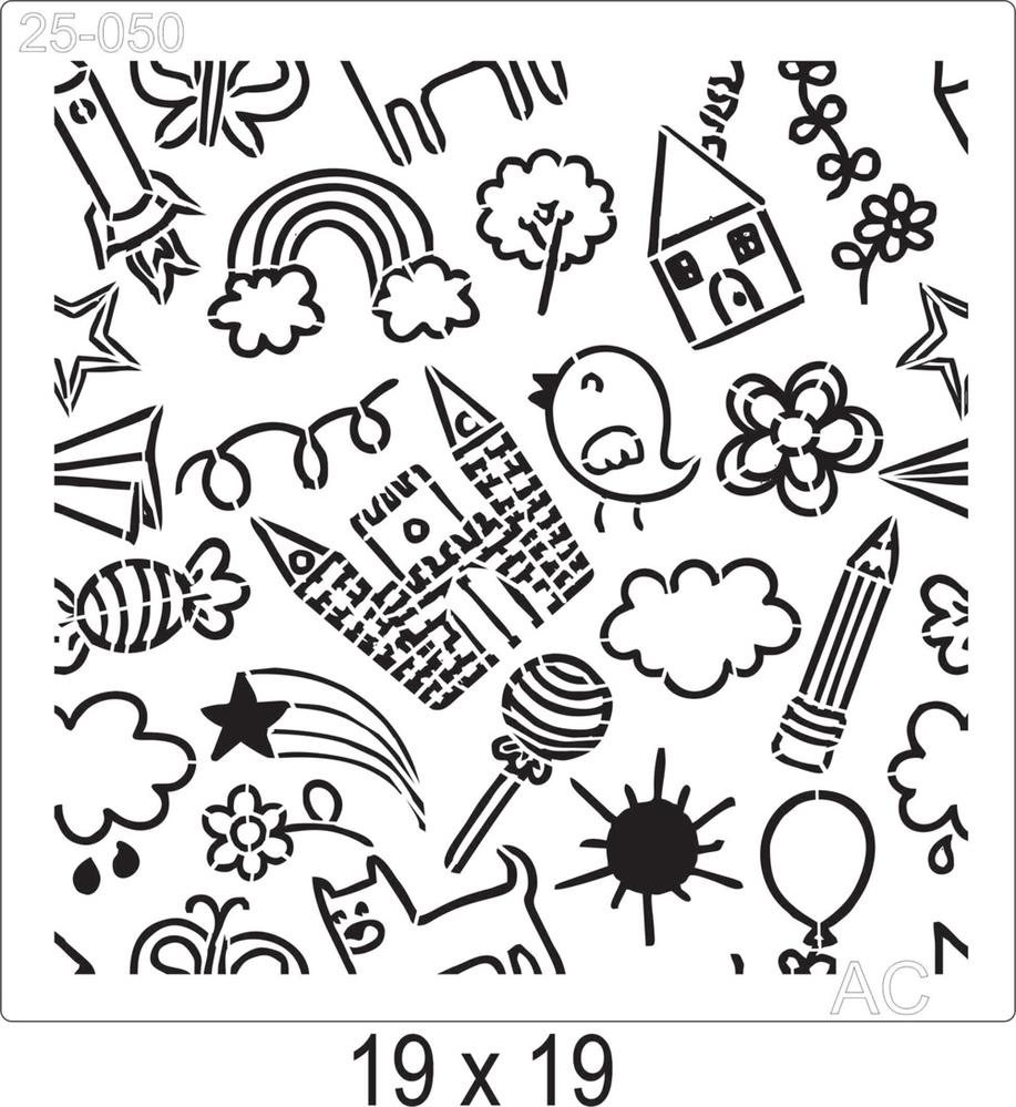 Stencil Estamparia Fofuras  25-050