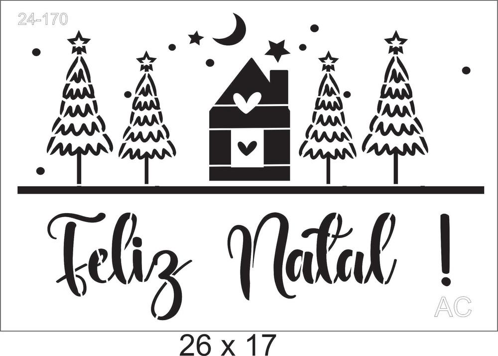 Stencil Feliz Natal  24-170
