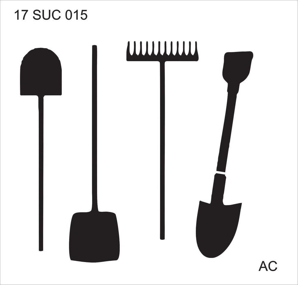 Stencil Ferramentas para jardinagem  17suc015