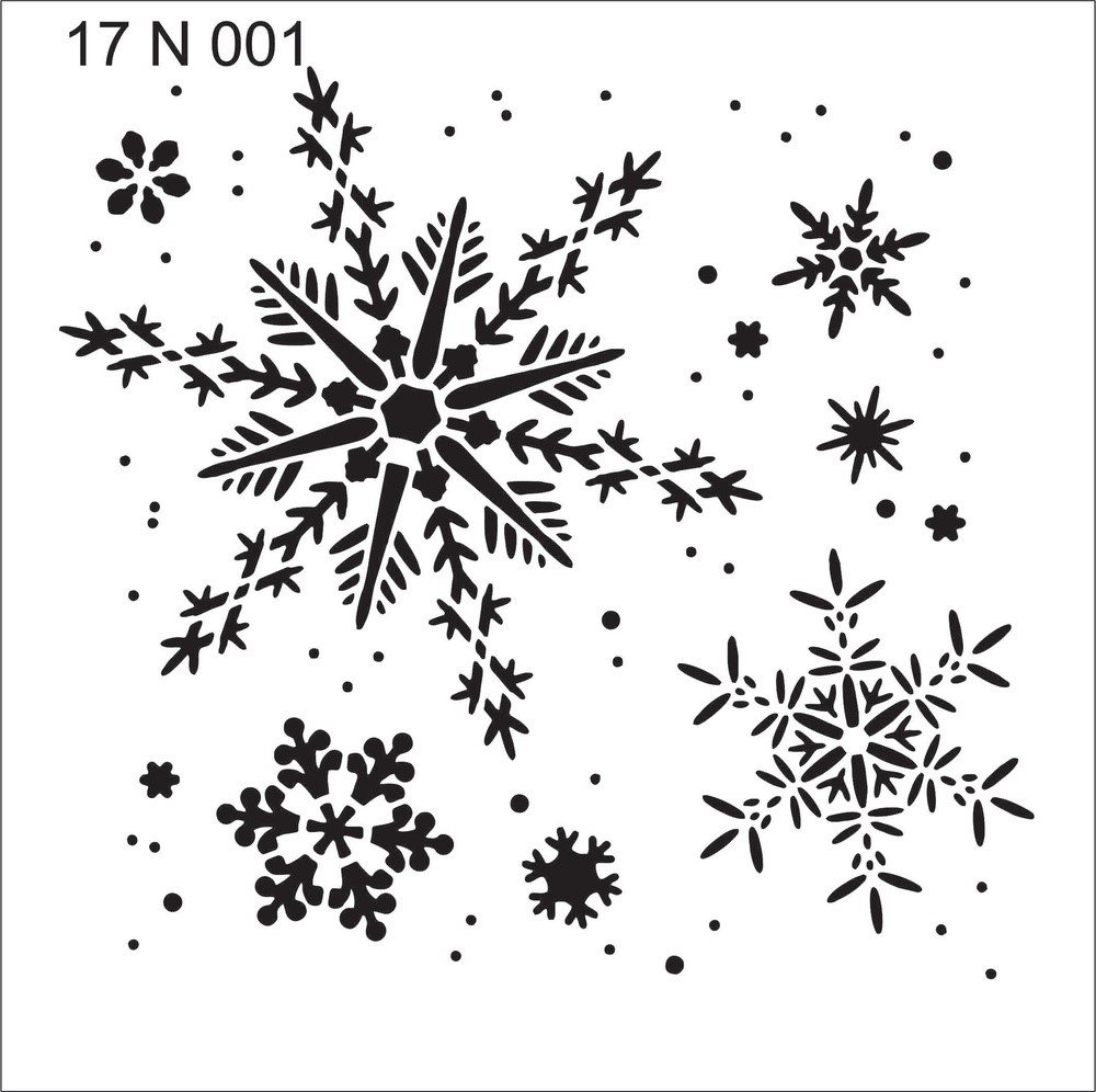 Stencil  Flocos de Neve    17n001