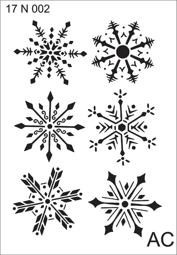 Stencil Flocos de Neve  17n002