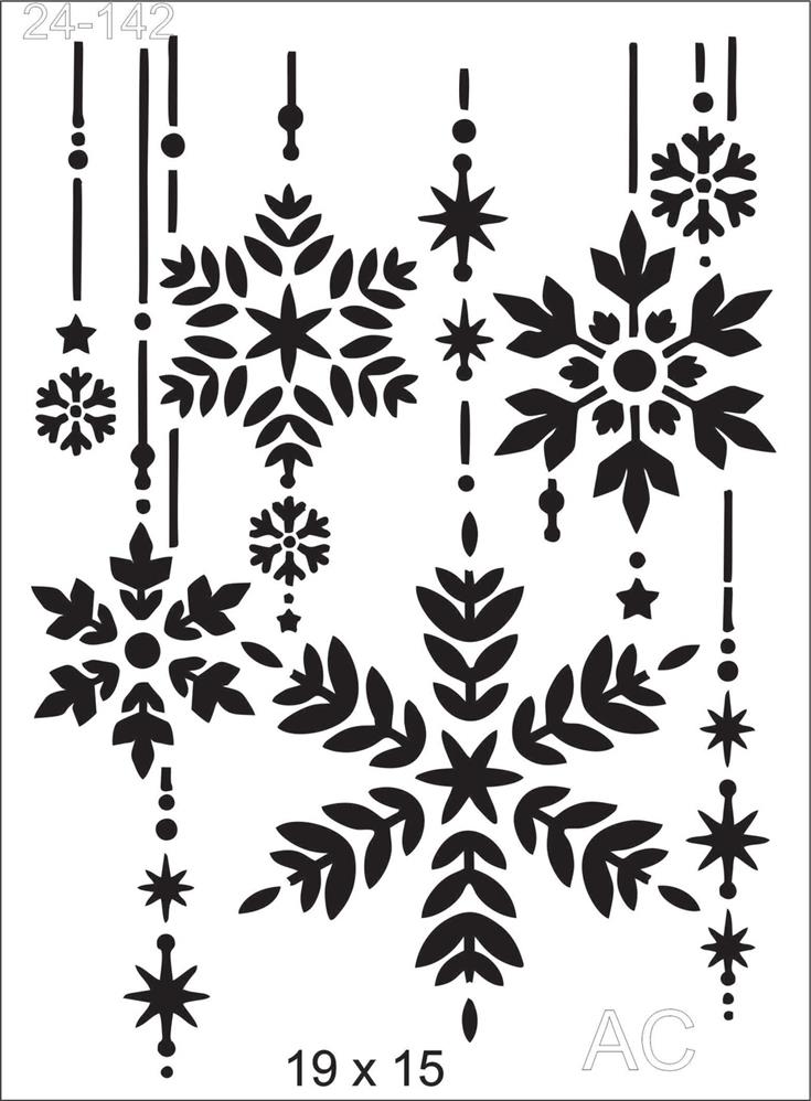 Stencil Flocos de Neve 24-142