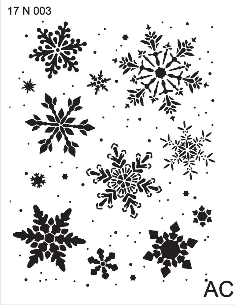 Stencil  Flocos de Neve  COD: 17n003