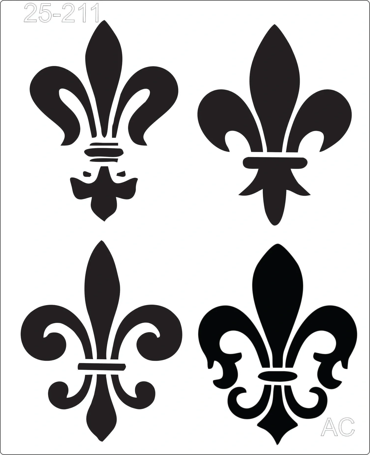 Stencil  Flor de Liz       25-211