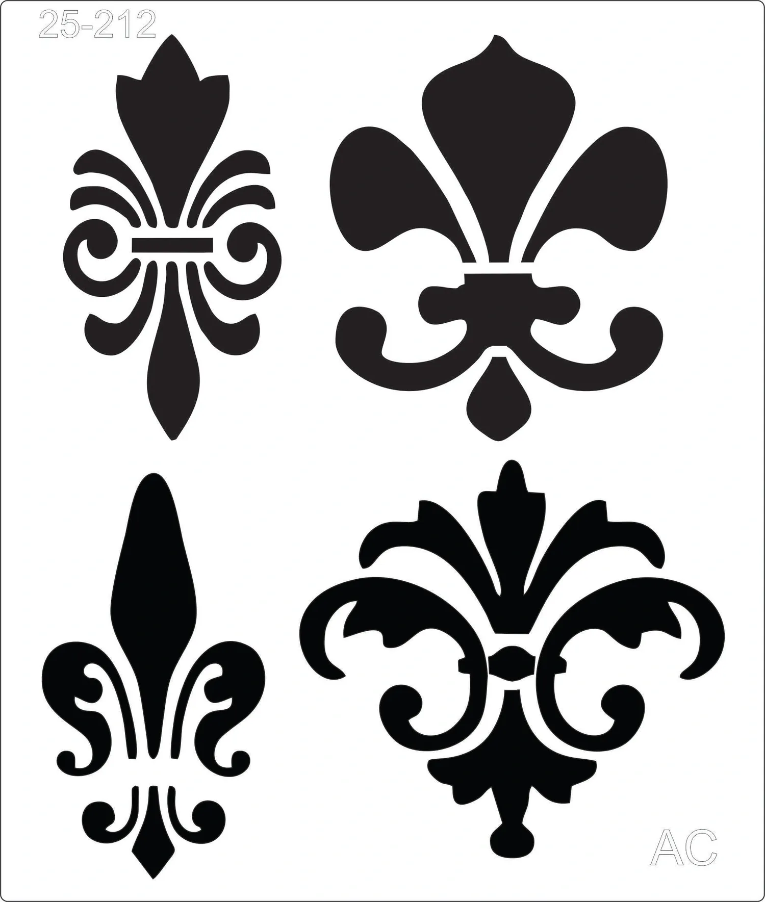 Stencil  Flor de Liz       25-212