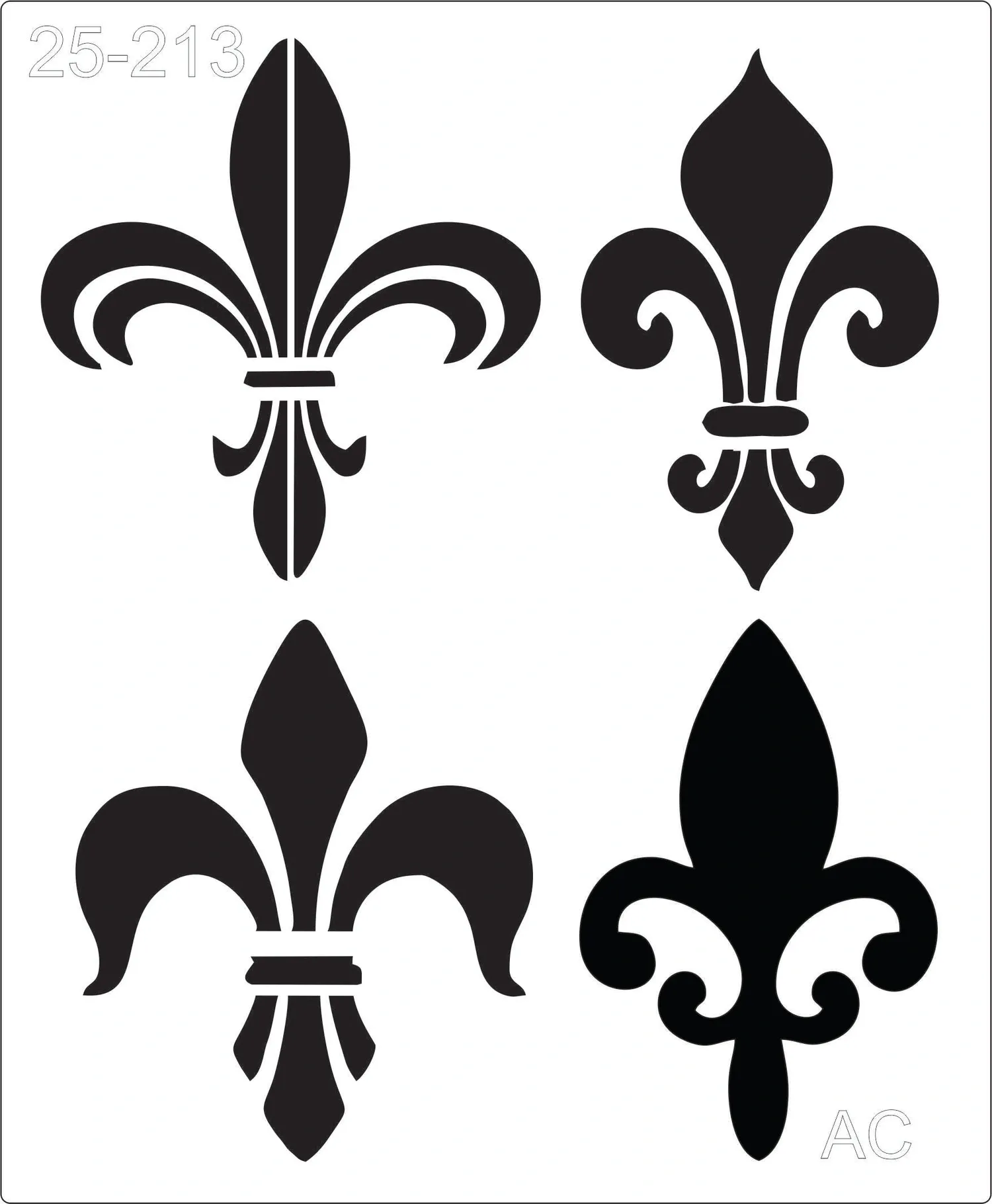 Stencil  Flor de Liz       25-213