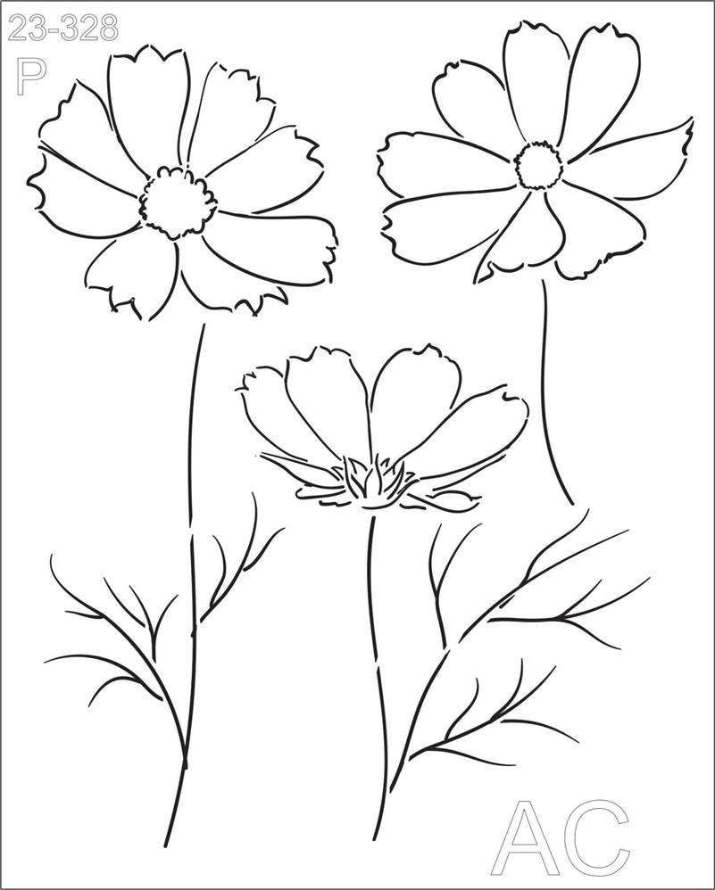 Stencil Flores   23-328