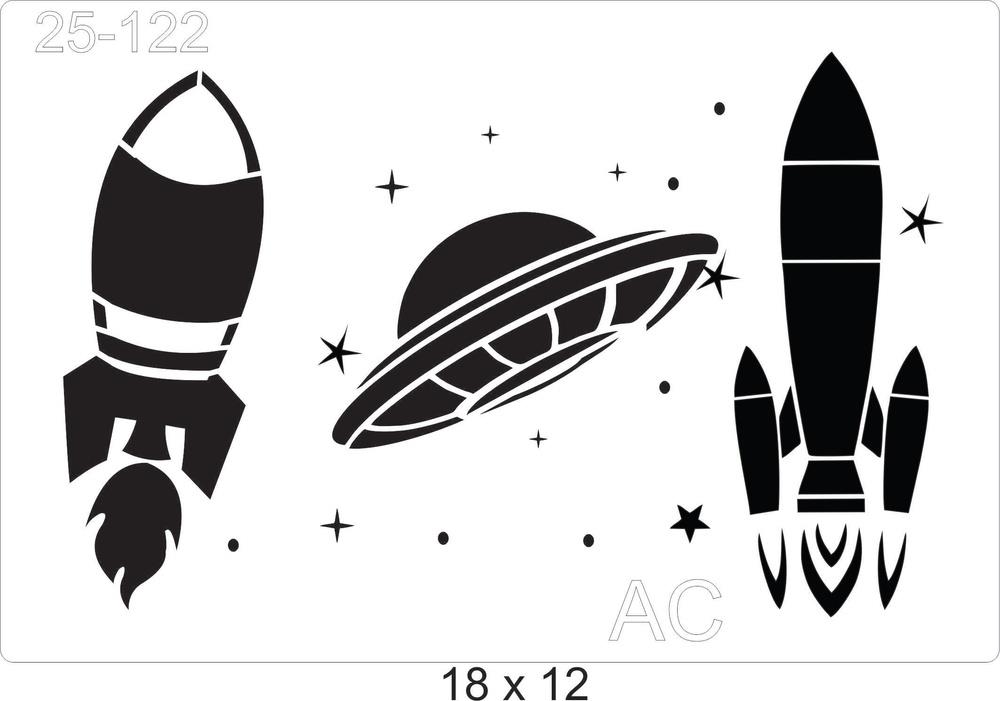 Stencil Foguetes  25-122