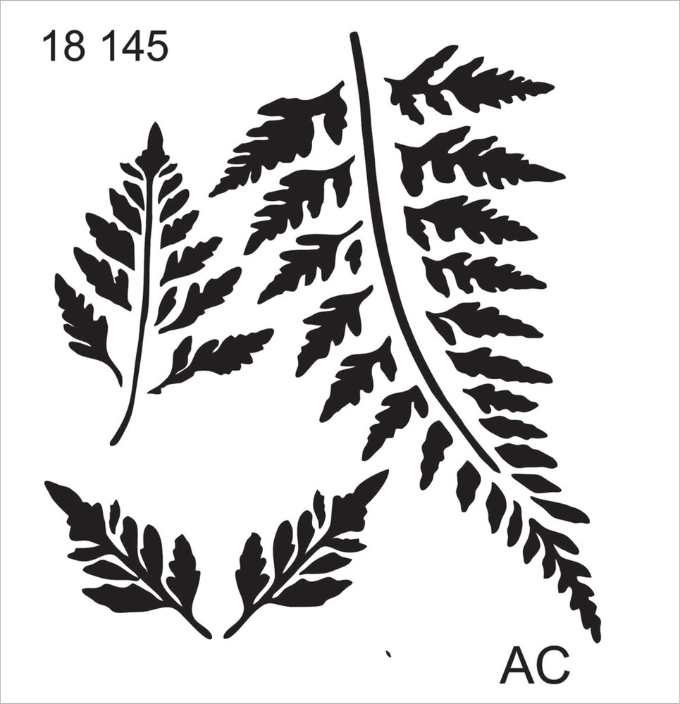 Stencil Folhas  Samambaia 18f145
