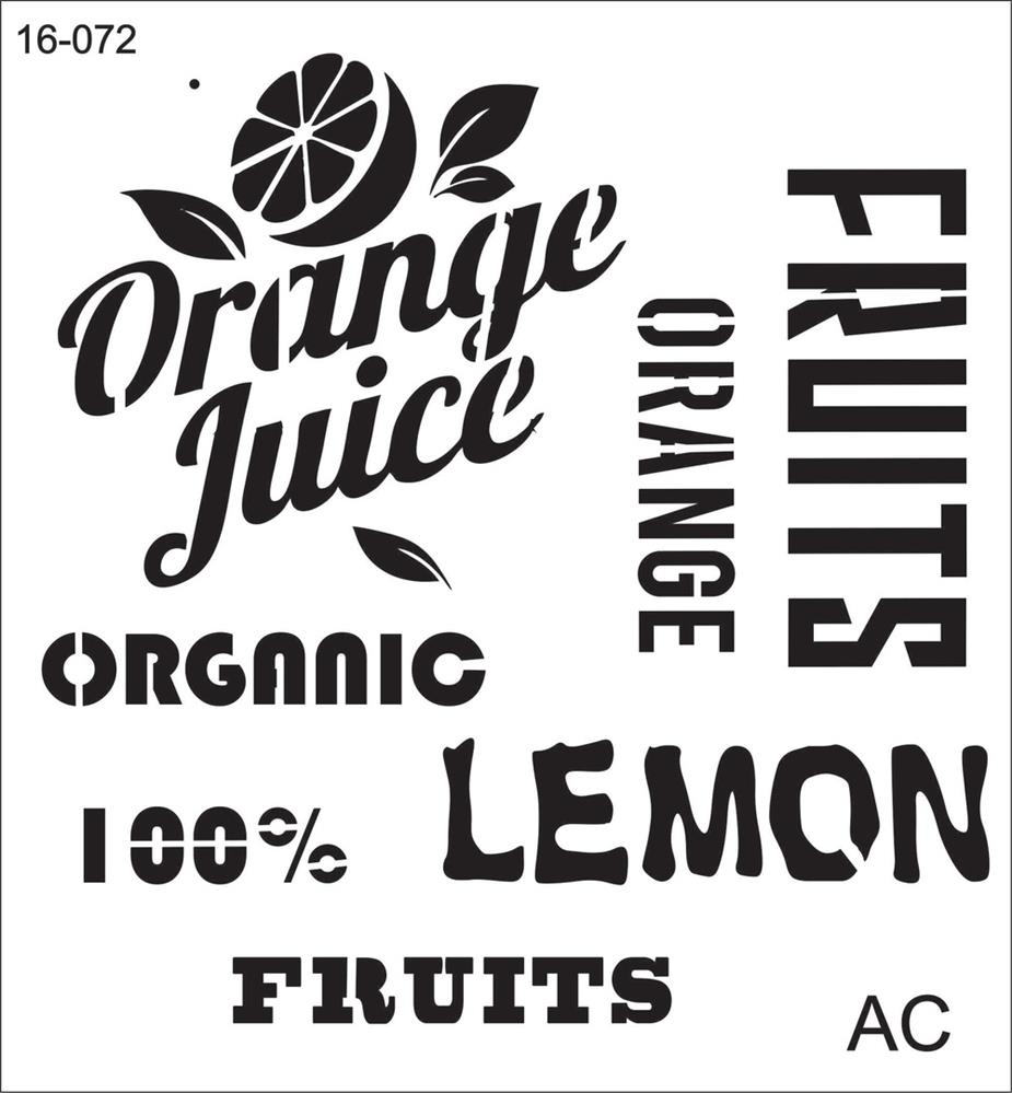 Stencil  FRUTAS C…TRICAS -16tx072