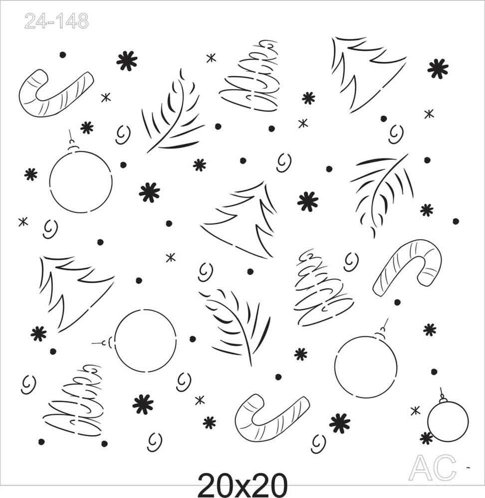 Stencil Fundo Natal 24-148