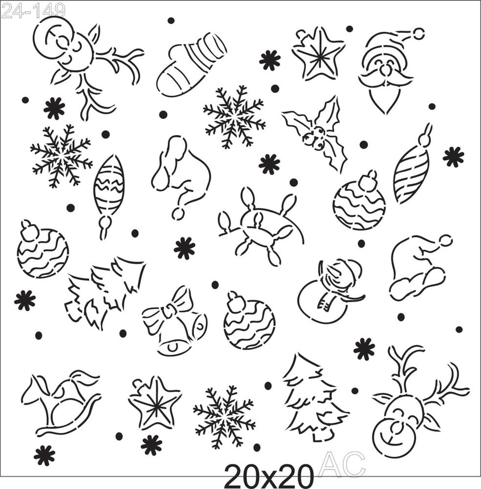 Stencil Fundo Natal 24-149