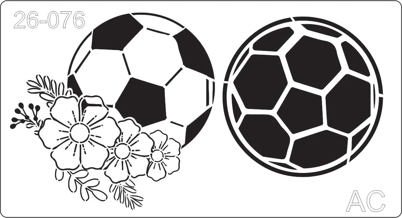 Stencil Futebol, Bola  26-076