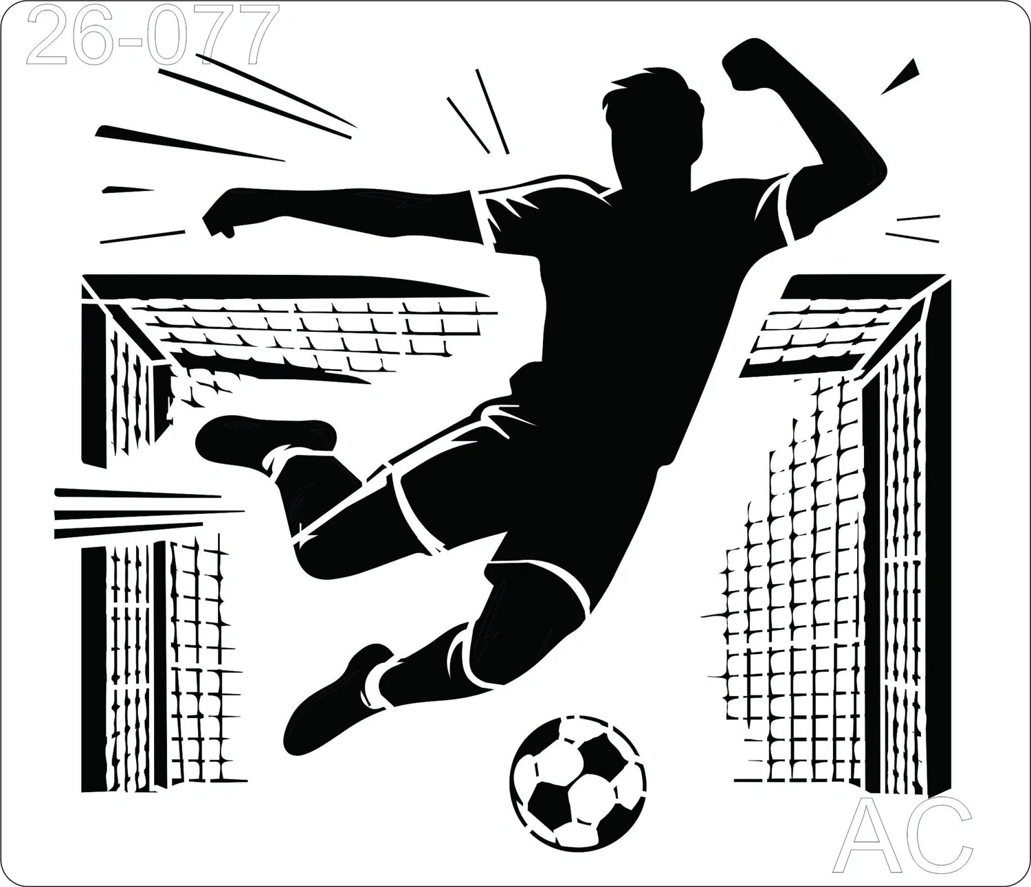 Stencil Futebol, Bola  26-077