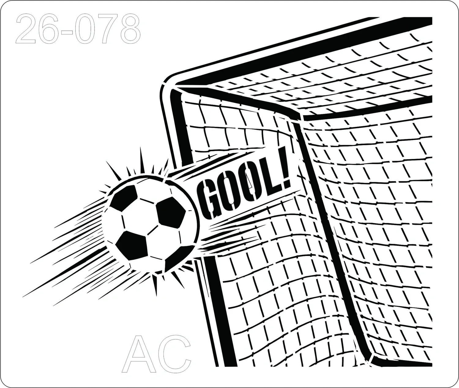 Stencil Futebol, Bola  26-078