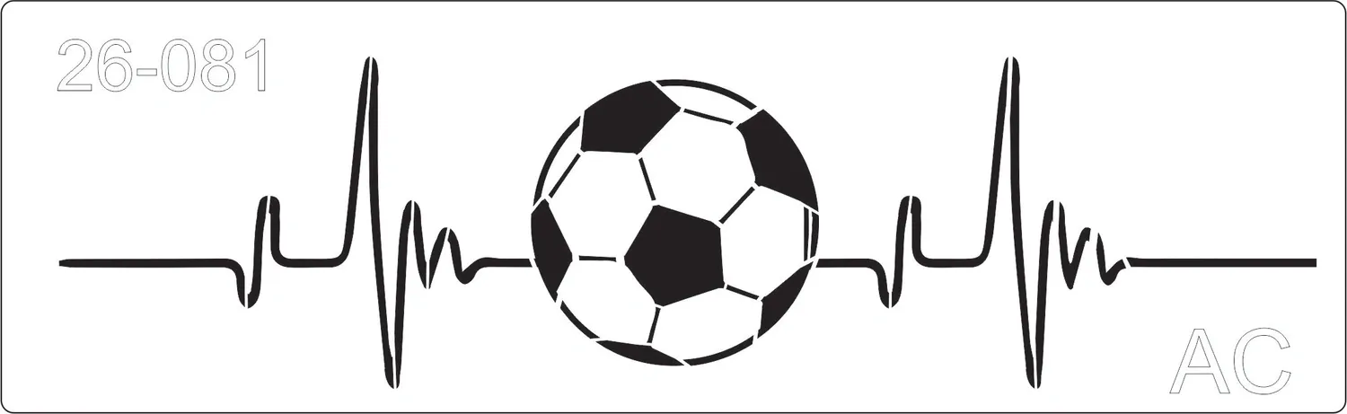 Stencil Futebol, Bola, jogadores  26-081