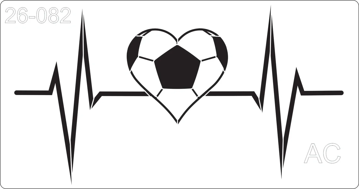 Stencil Futebol, Bola, jogadores  26-082