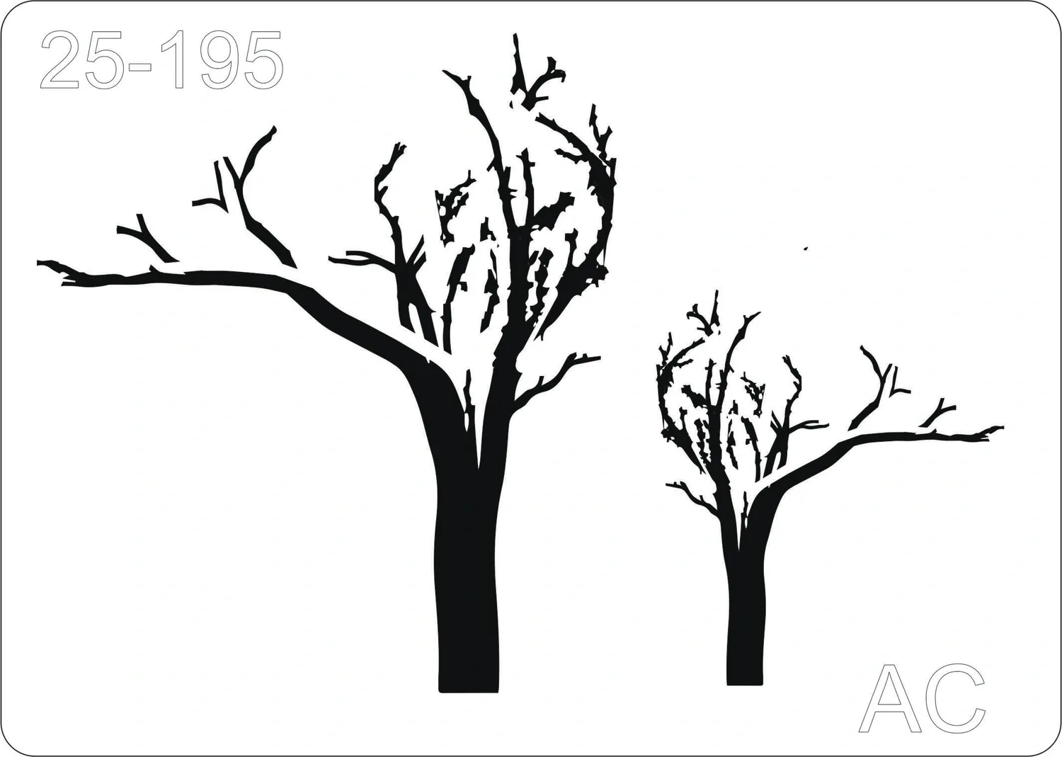 Stencil   Galhos de Árvore seca         25-195