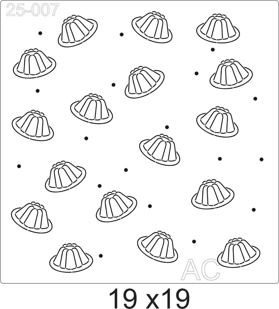 Stencil  Gelatina/Pudim/Bolo Ref : 25-007