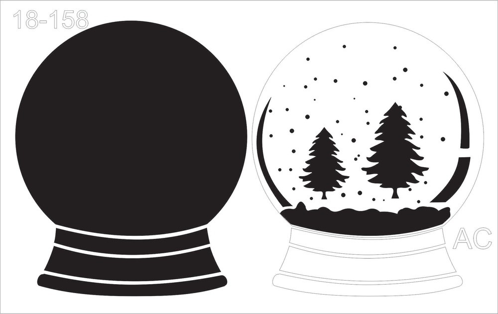 Stencil  Globo de Natal 18n158