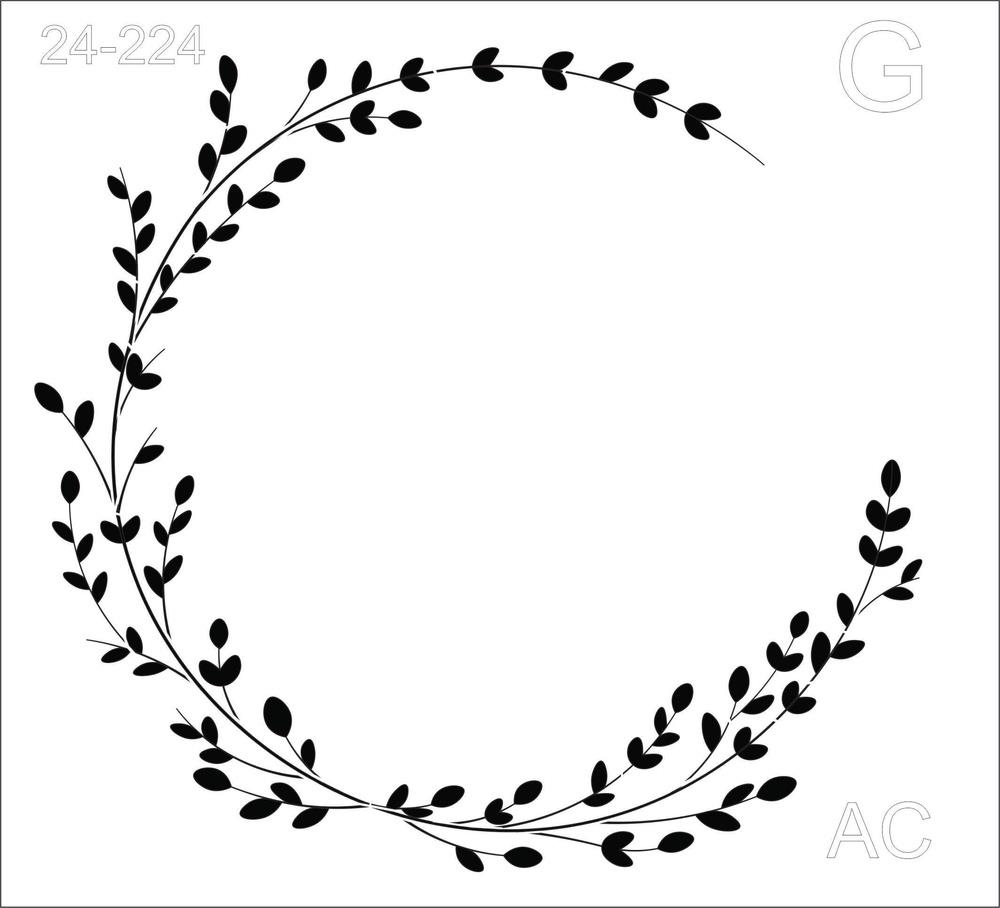 Stencil Guirlanda c/ folhas 24-224