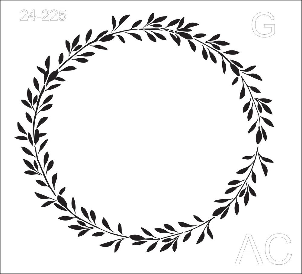Stencil Guirlanda c/ folhas 24-225