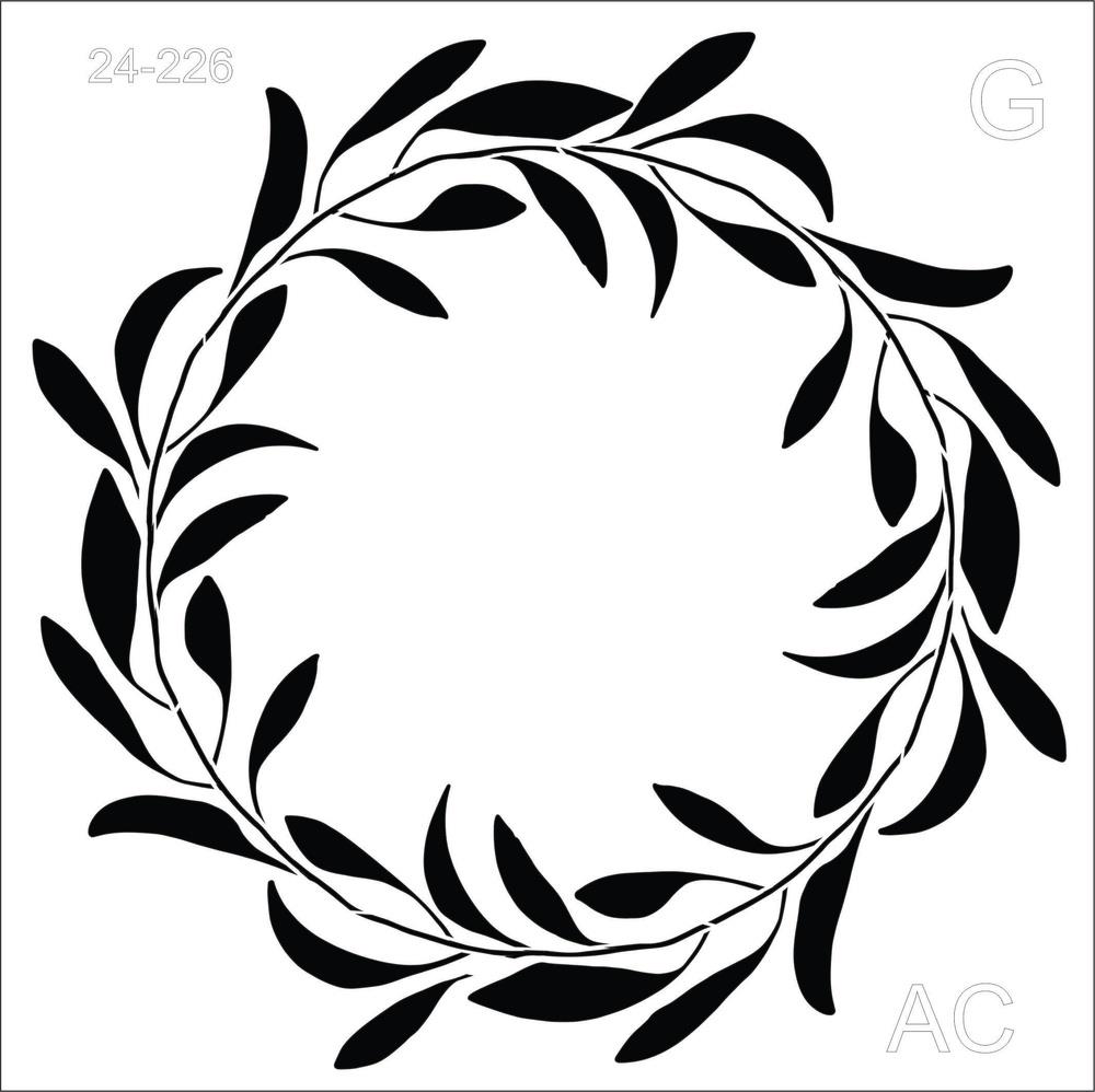 Stencil Guirlanda c/ folhas 24-226