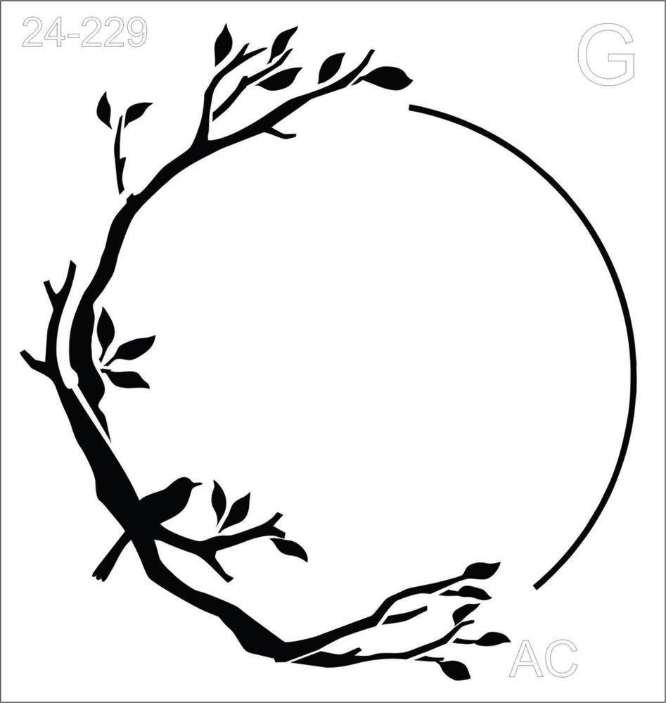 Stencil Guirlanda c/ folhas 24-229