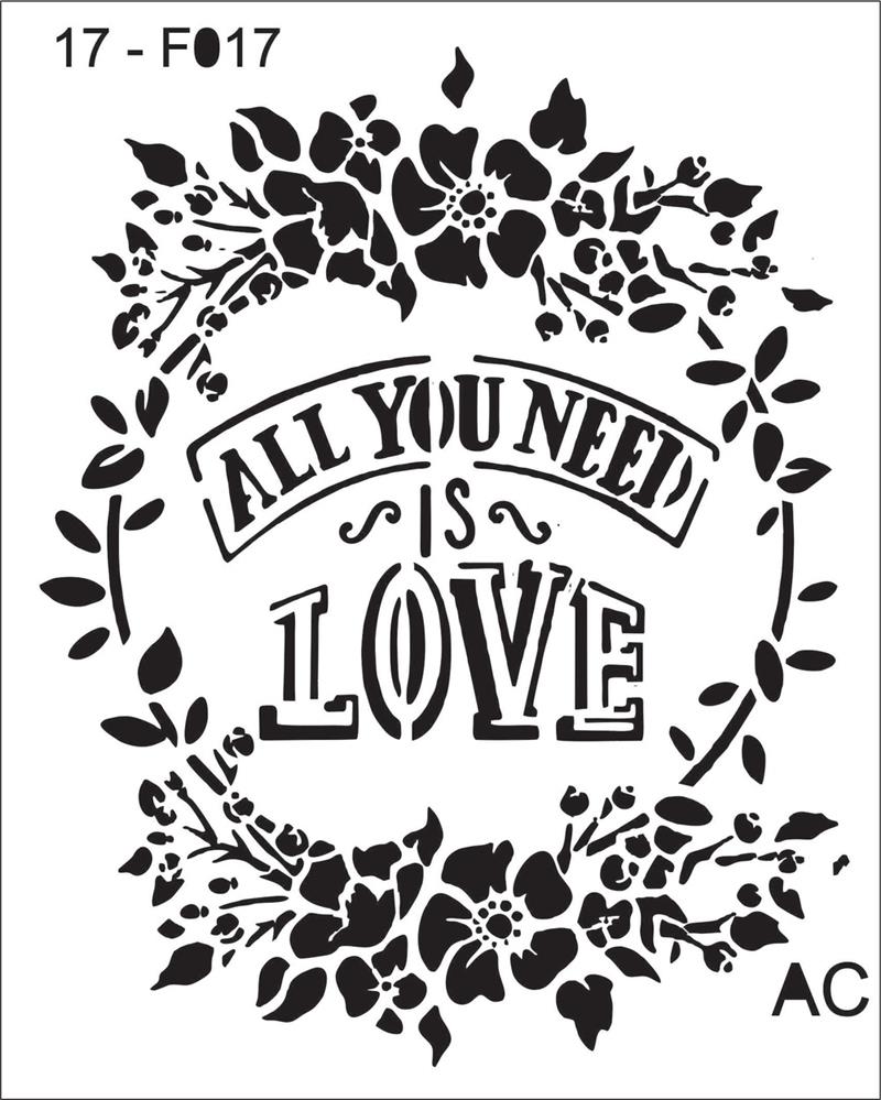 Stencil  Guirlanda de flores 17f017