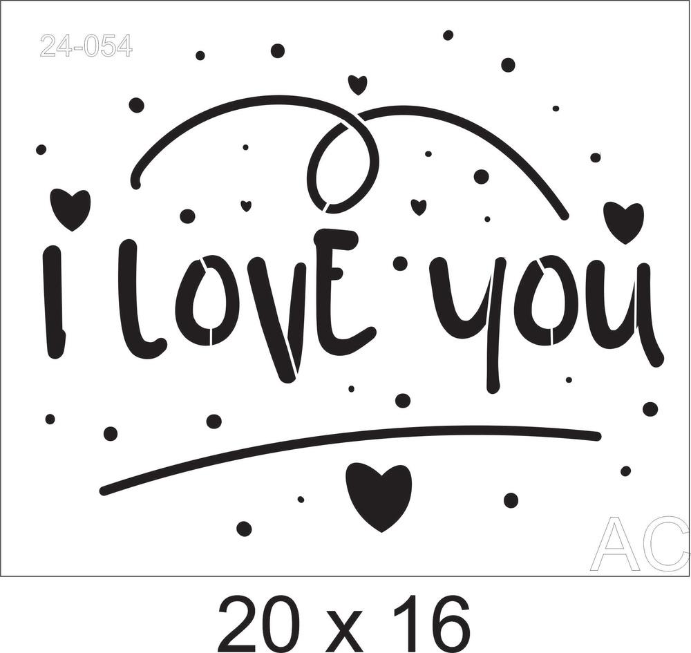 Stencil I Love you  Ref: 24-054