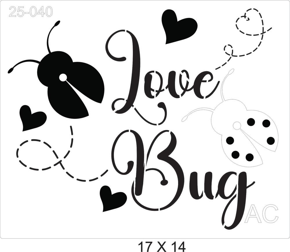 Stencil Joanhinha Love Bug 25-040