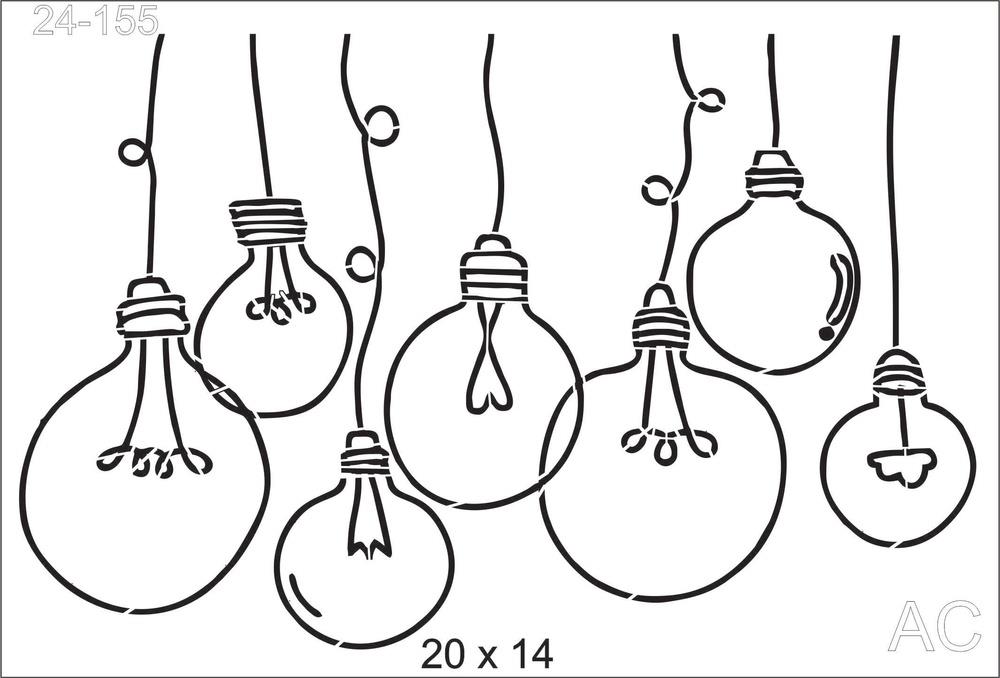 Stencil Lampadas  24-155