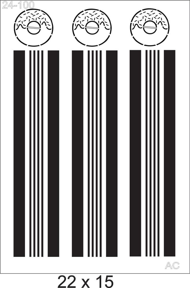 Stencil Listra Donuts 24-100