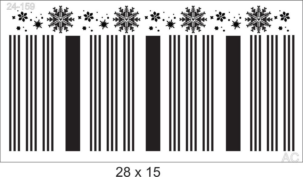 Stencil Listra Flocos de Neve  24-159