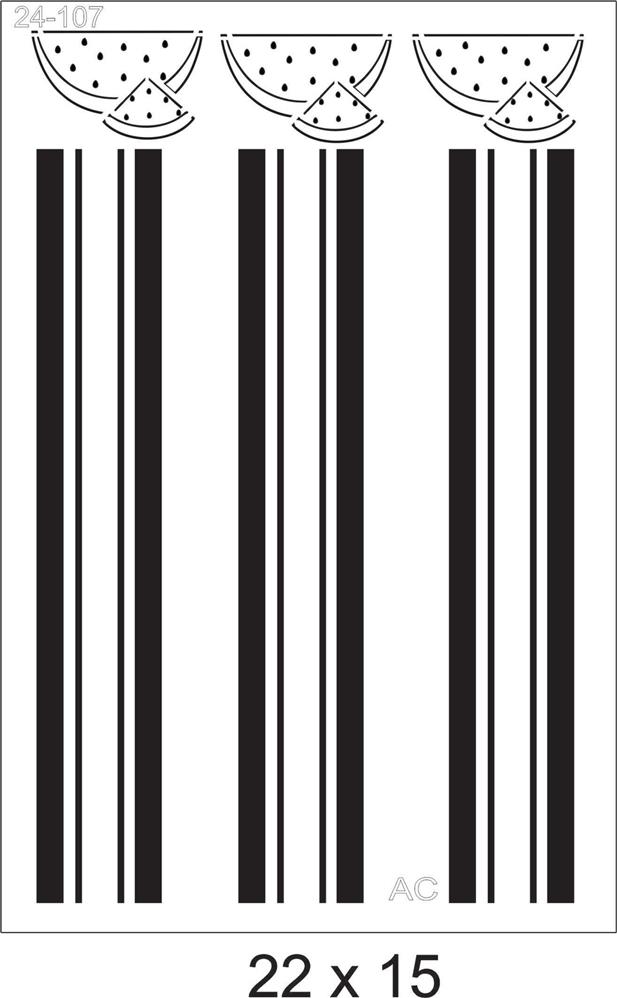 Stencil Listra Melancia  24-107