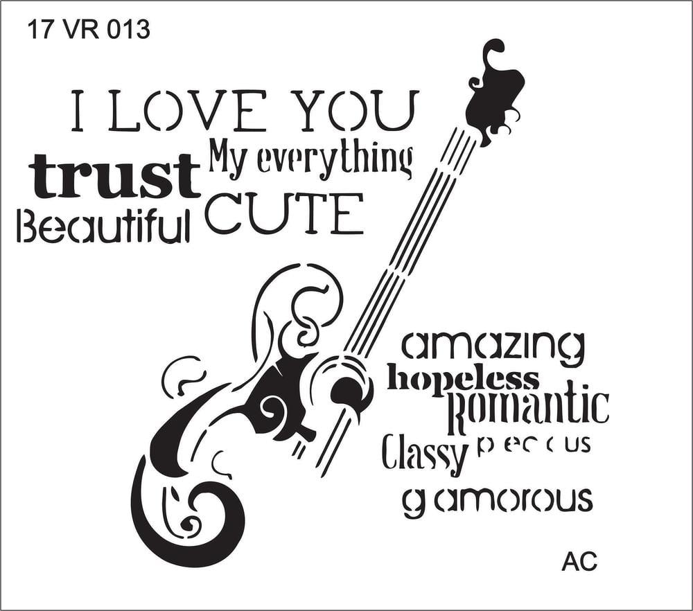 Stencil LOVE MUSICA - COD: 17v013