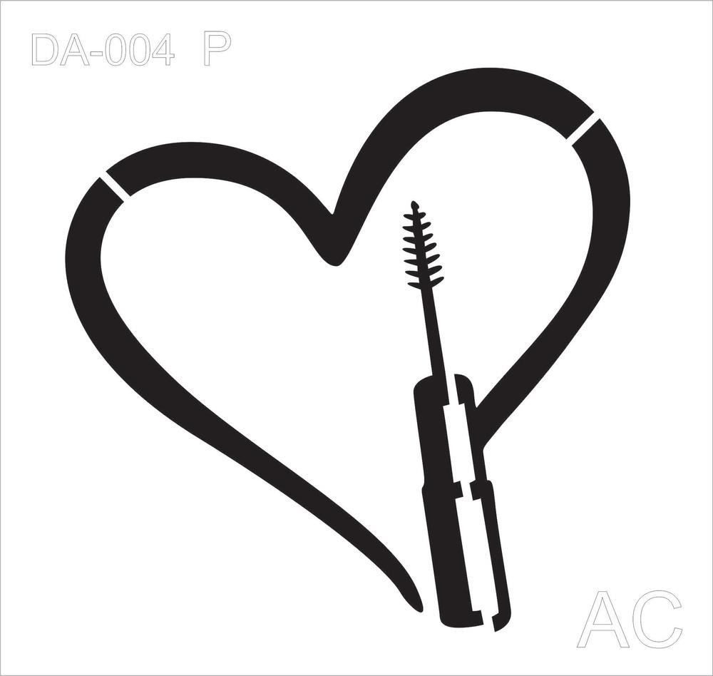 Stencil MAKE UP CORAÇÃO   20dani004