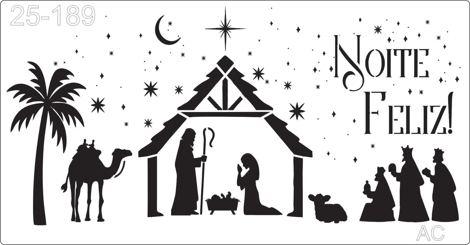 Stencil   Manjedoura- Noite Feliz-  Natal       25-189