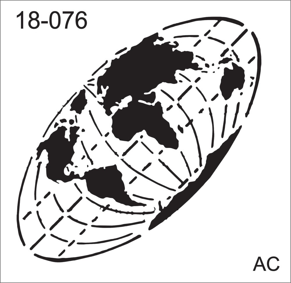 Stencil Mapa Mundi  18vr076