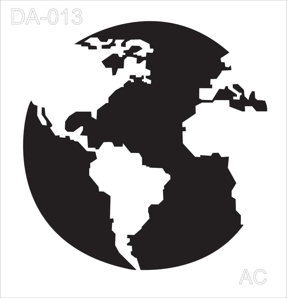 Stencil MAPA MUNDO  20dani013