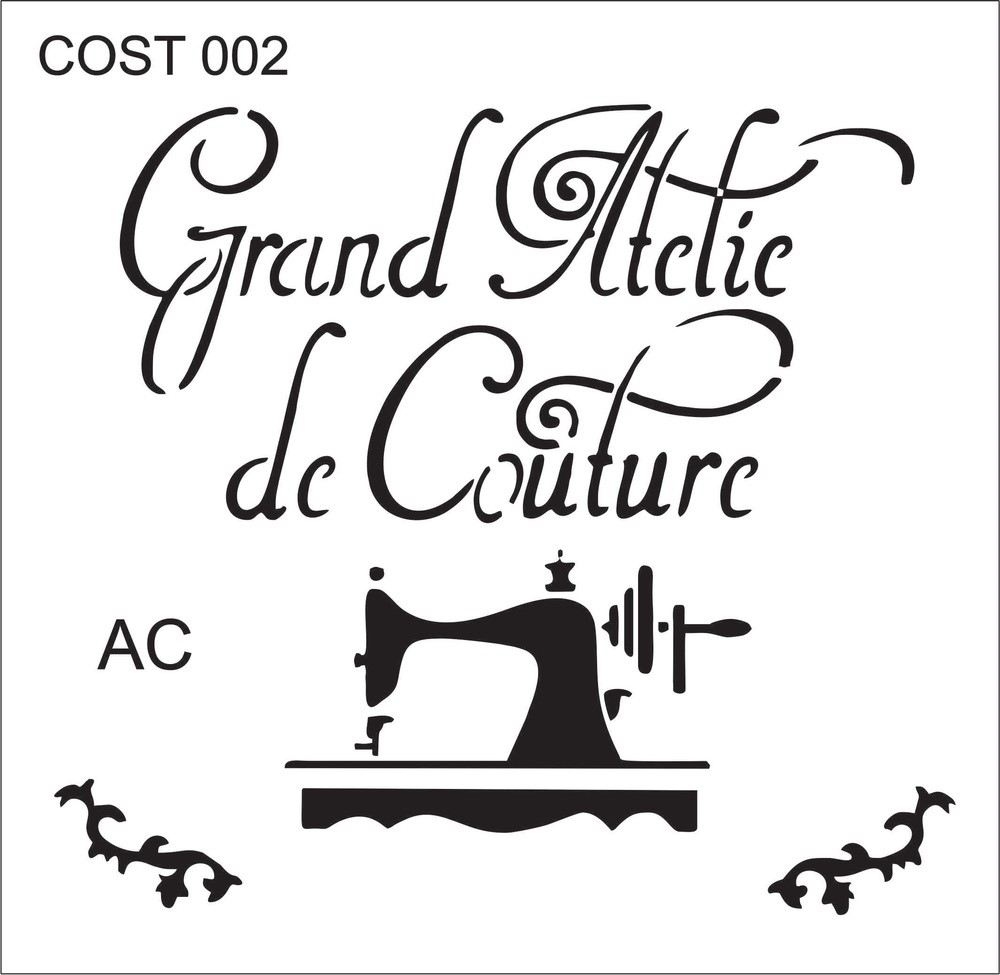 Stencil MÁQUINA DE COSTURA  17cost002