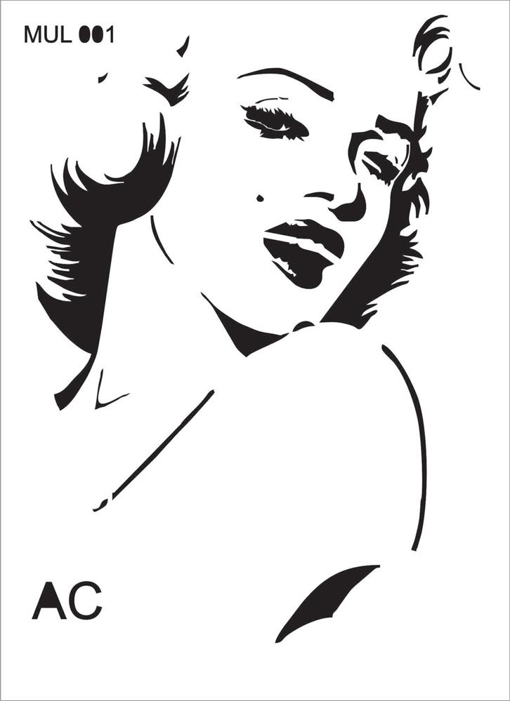 Stencil Marilyn Monroe 17mul001