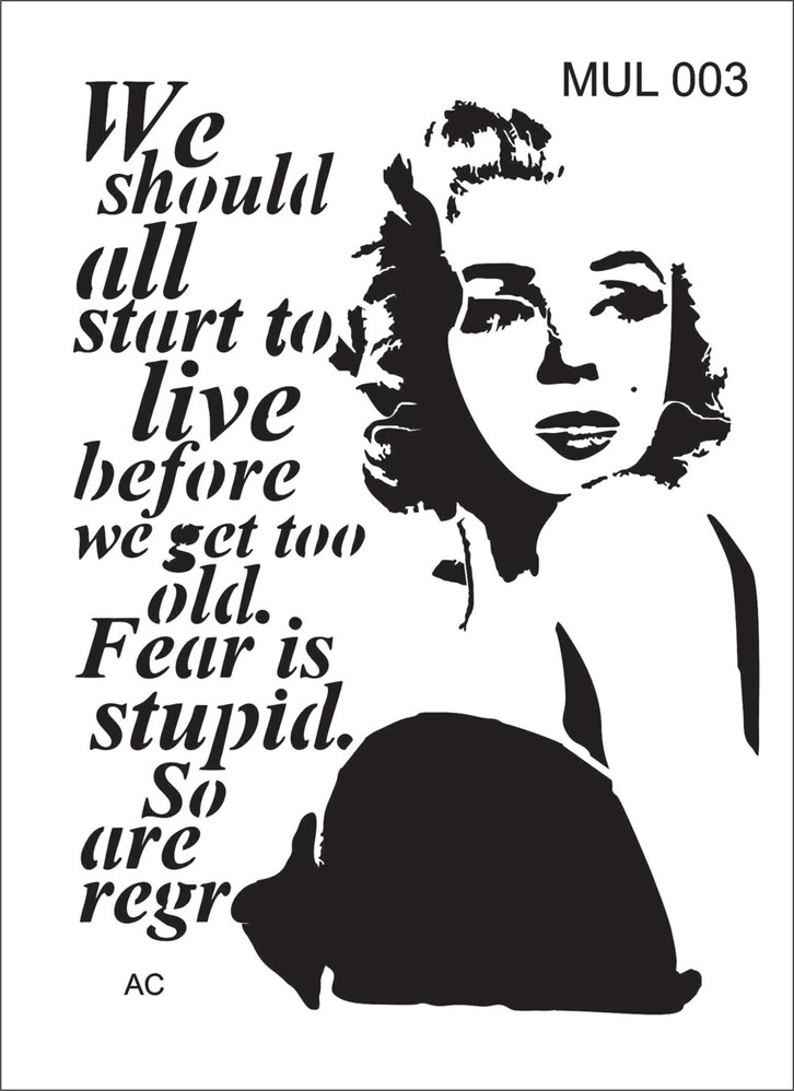 Stencil Marilyn Monroe 17mul003