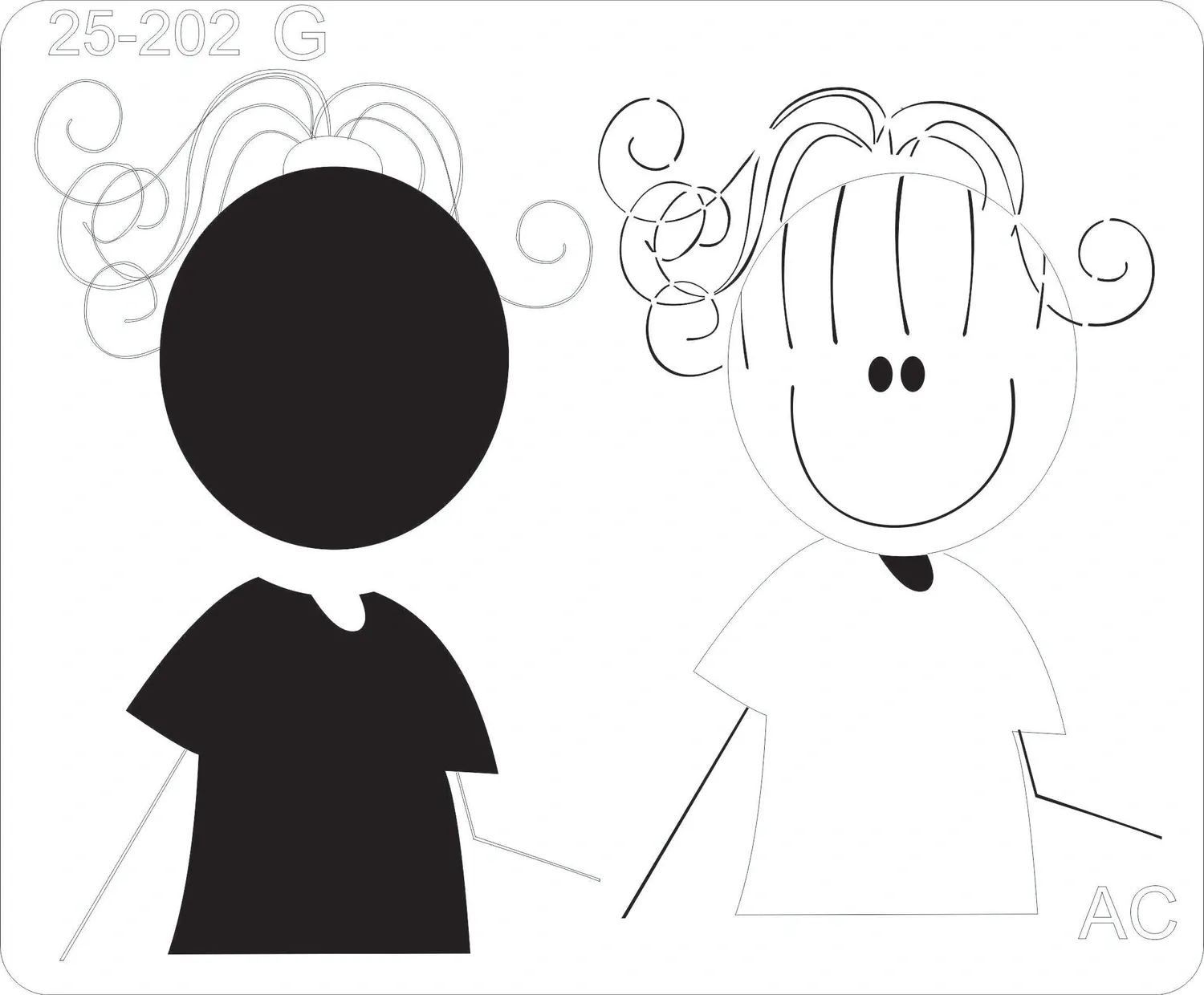 Stencil Menina Palito    25-202