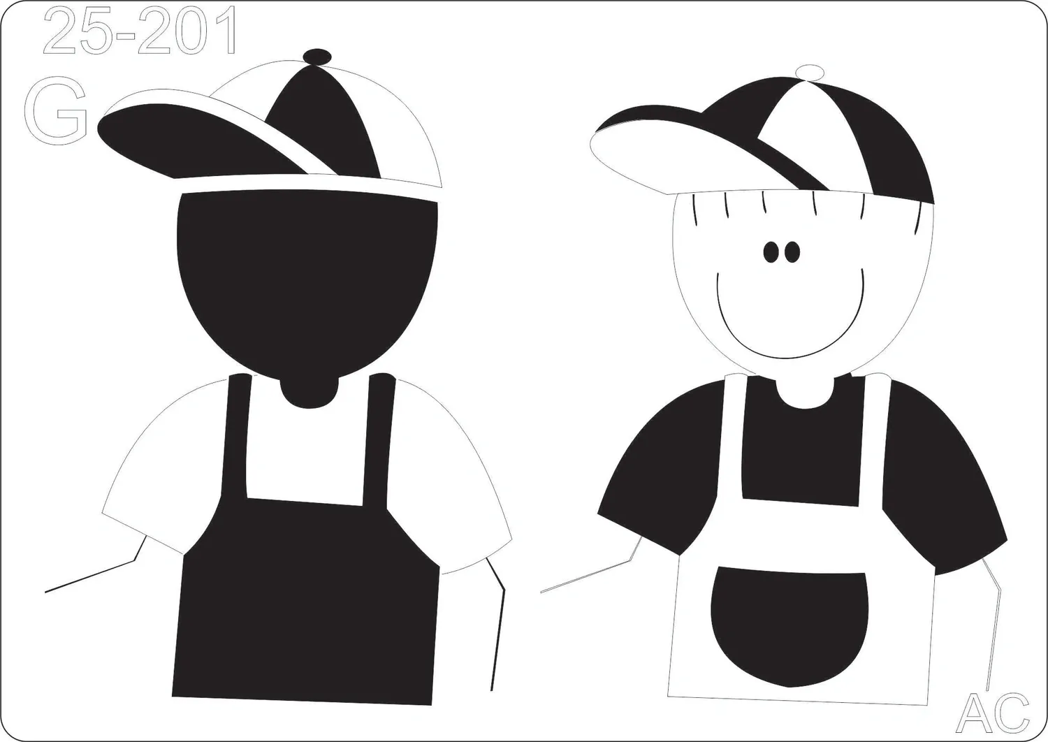 Stencil Menino Palito    25-201