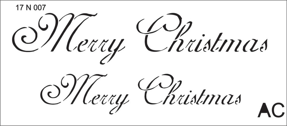 Stencil  Merry Christmas  17n007
