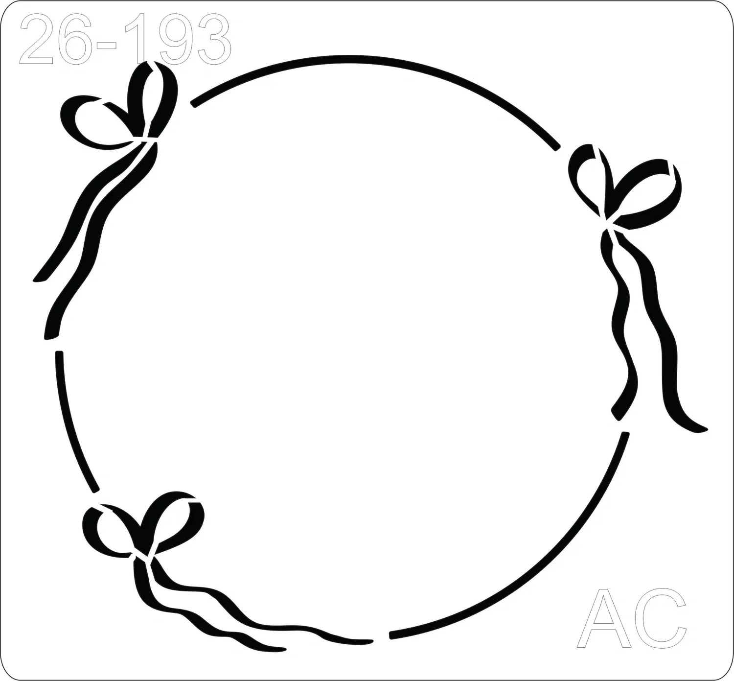 Stencil  Moldura com laços   26-193