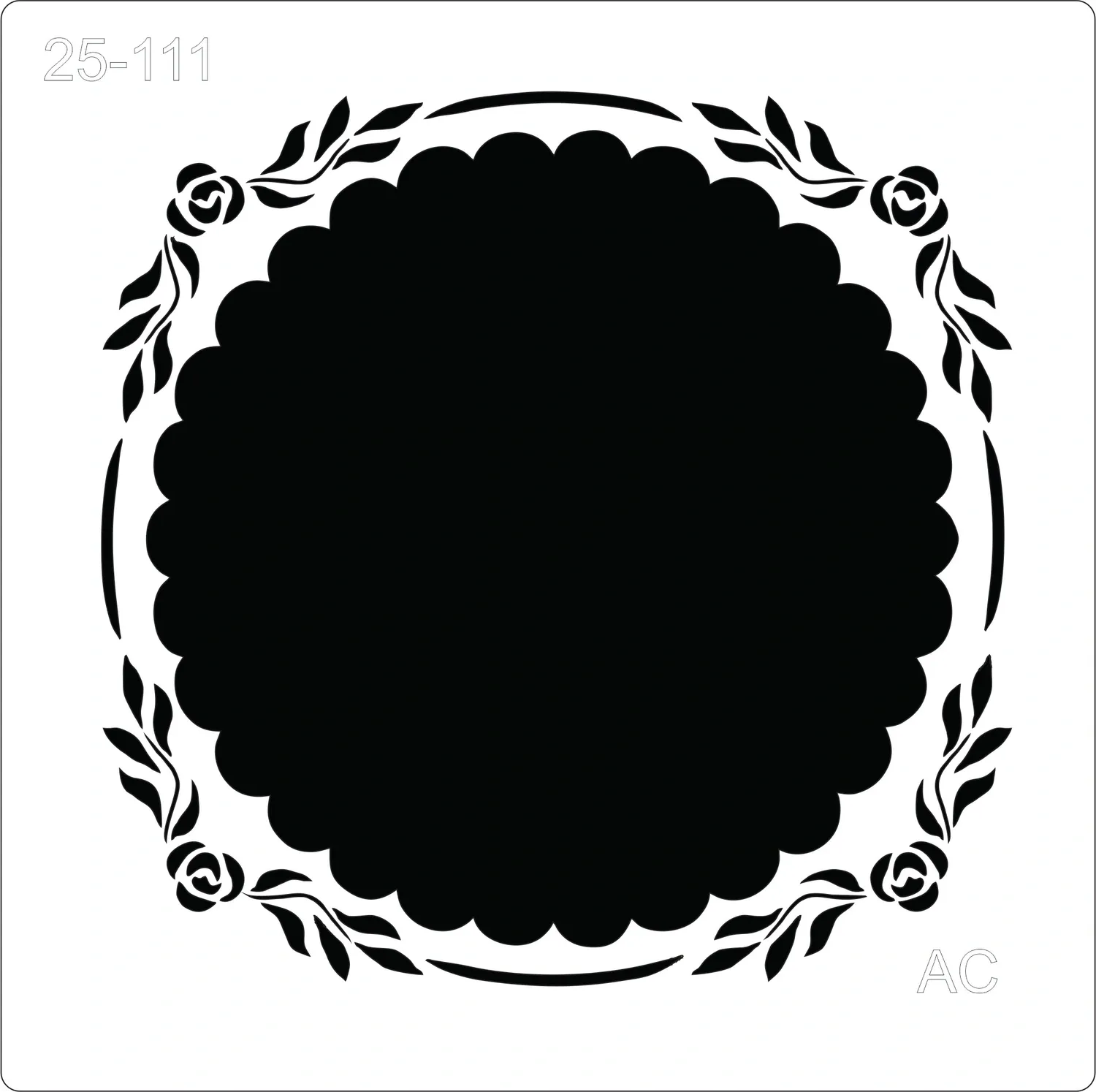 Stencil Moldura Floral   26-111