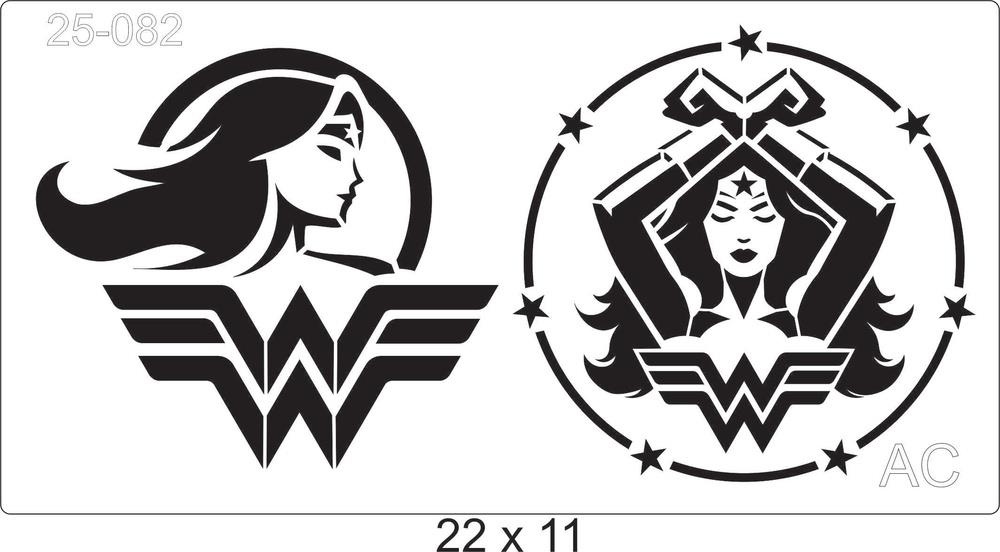 Stencil   Mulher Maravilha ( Super Heróis) 25-082