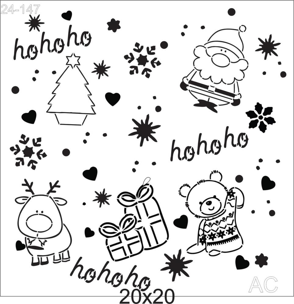 Stencil  Natal hohoho 24-147